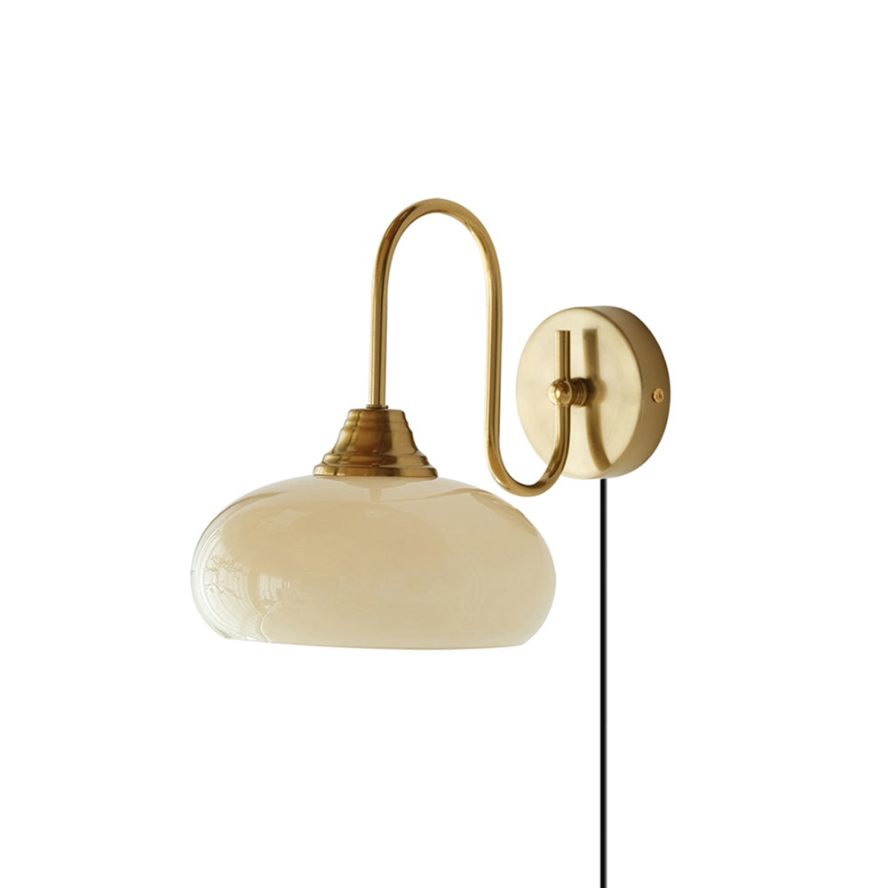 Ulsilia Premium Nordic Plug-in Metal Glass Wall Lamp - Lamp Copper