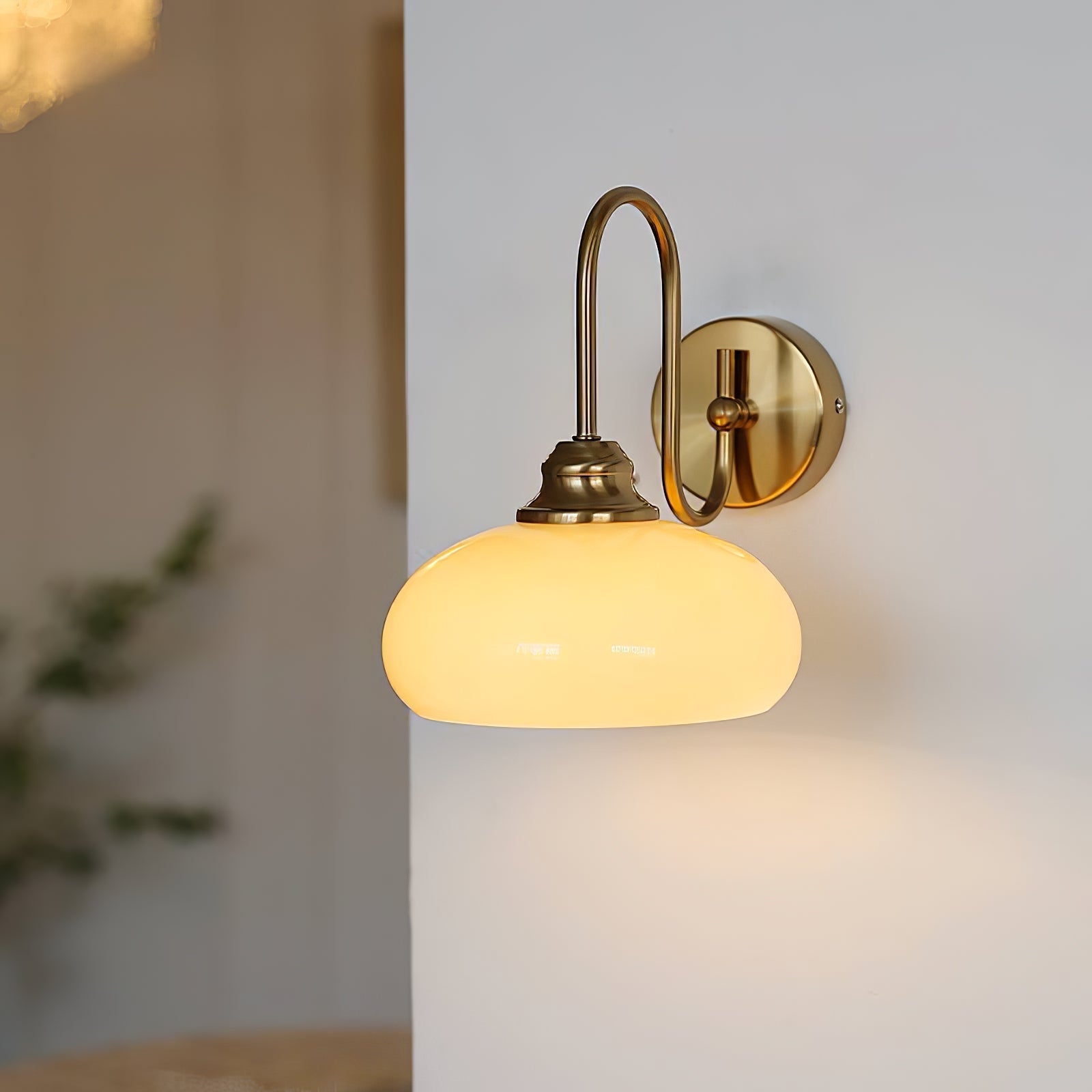 Ophaan Modern Minimalist Glass Metal Wall Light - Lamp Copper