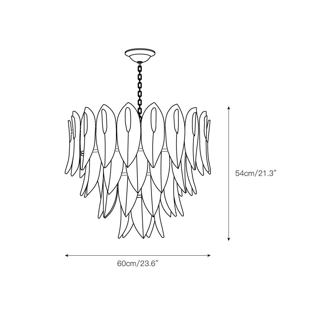 Ivthayra Postmodern Luxury Brass Glass Chandelier - Lamp Copper