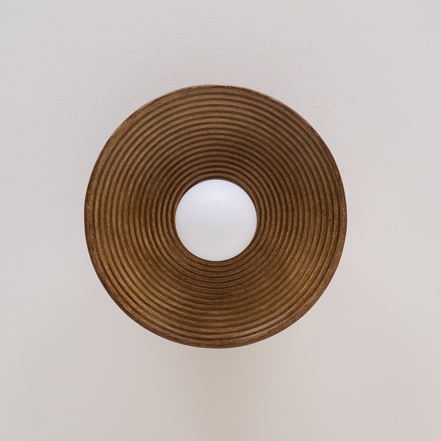 Orvian Wooden Flush Mount Ceiling Light with Round Globe - Letslighting