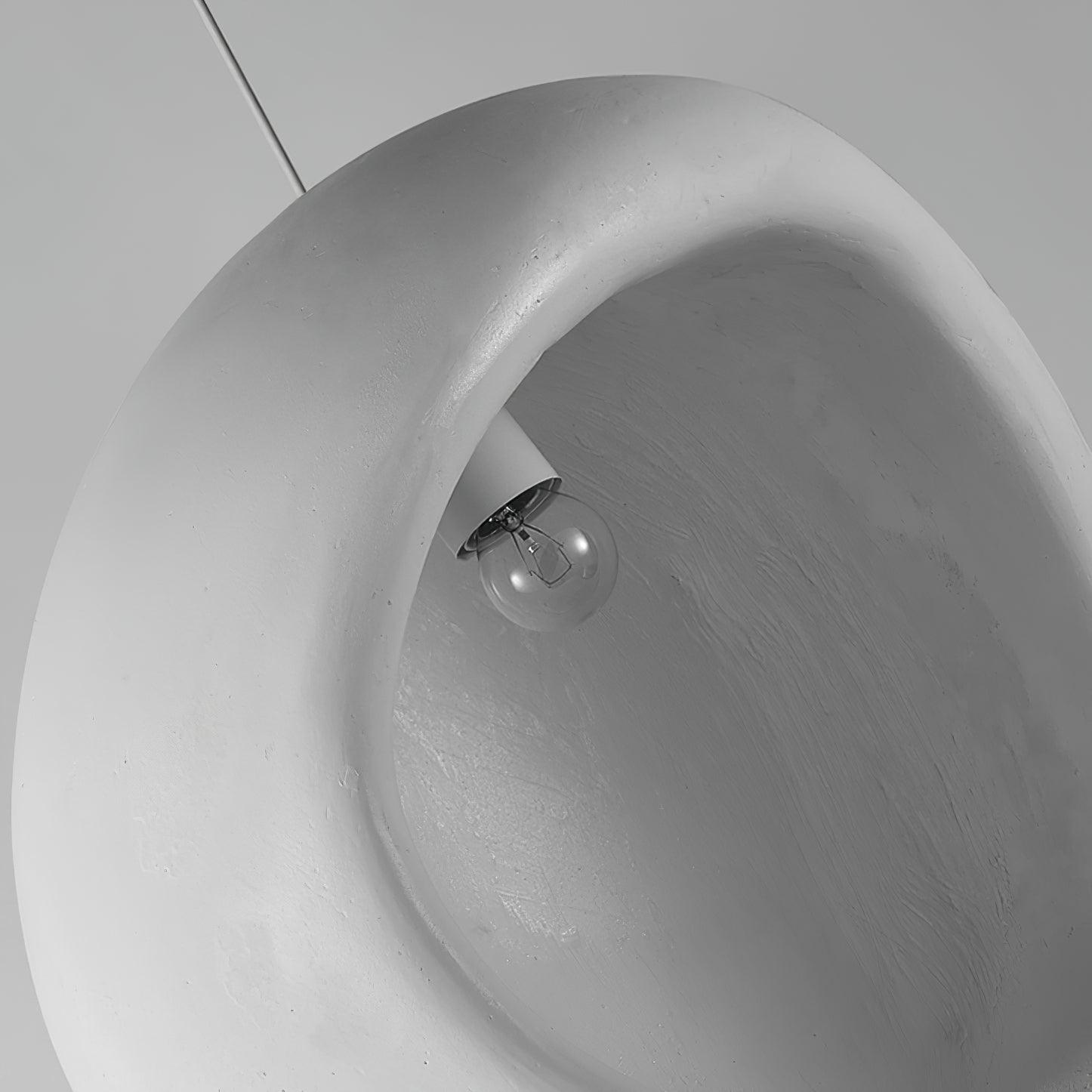 Solara Pendant Lamp Plaster Organic Hollow Teardrop Wabi Sabi - Letslighting