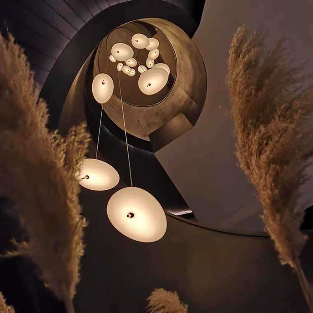 Valentina Suspension Moderne Galets Acrylique Métal Salon - Neutralighting
