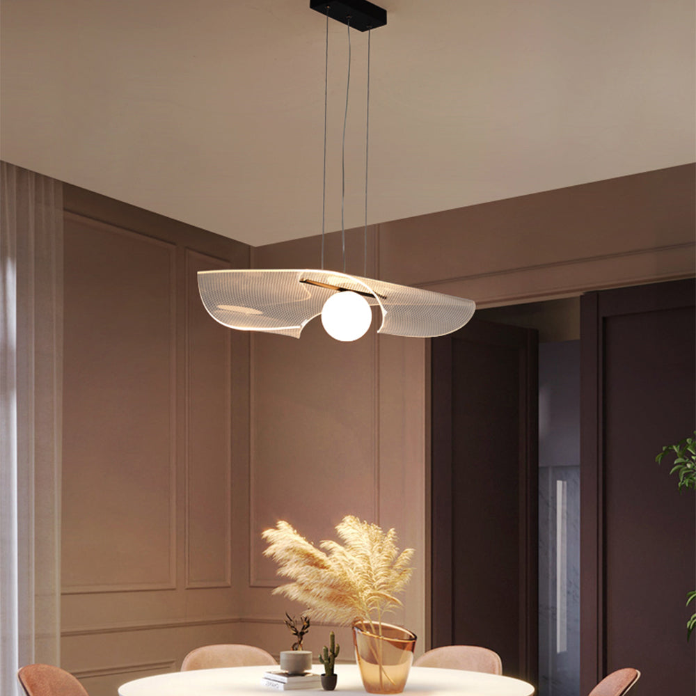 Arisha Suspension LED Minimaliste Acrylique Métal Salon - Neutralighting