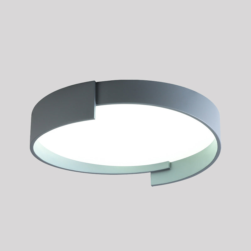 Arisha Plafonnier Rond Moderne, Métal/Acrylique, Blanc/Gris/Vert/Doré, Salon - Neutralighting