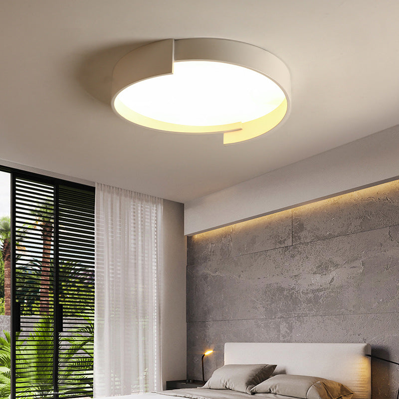 Arisha Plafonnier Rond Moderne, Métal/Acrylique, Blanc/Gris/Vert/Doré, Salon - Neutralighting