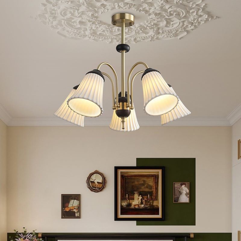 Ray Rétro LED Lustre Or Métal Chambre À Coucher/Salle À Manger