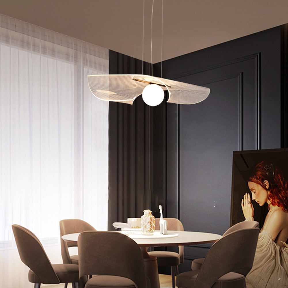 Arisha Suspension LED Minimaliste Acrylique Métal Salon - Neutralighting