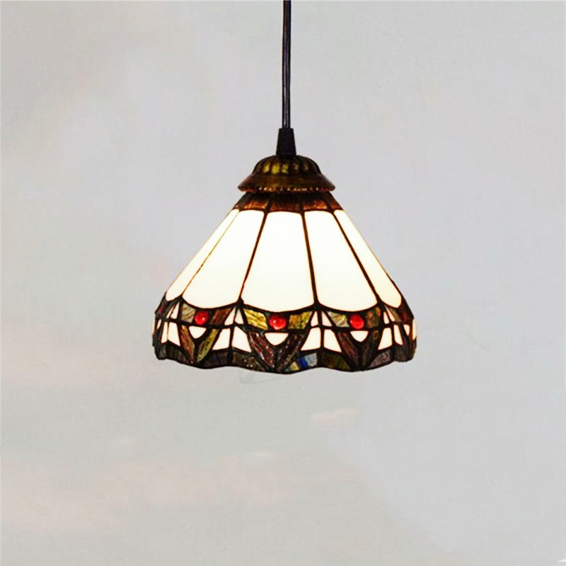 Tiffany Cottage LED Suspension Métal Verre Chambre À Coucher/Salon - Neutralighting