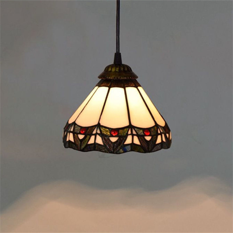 Tiffany Cottage LED Suspension Métal Verre Chambre À Coucher/Salon - Neutralighting