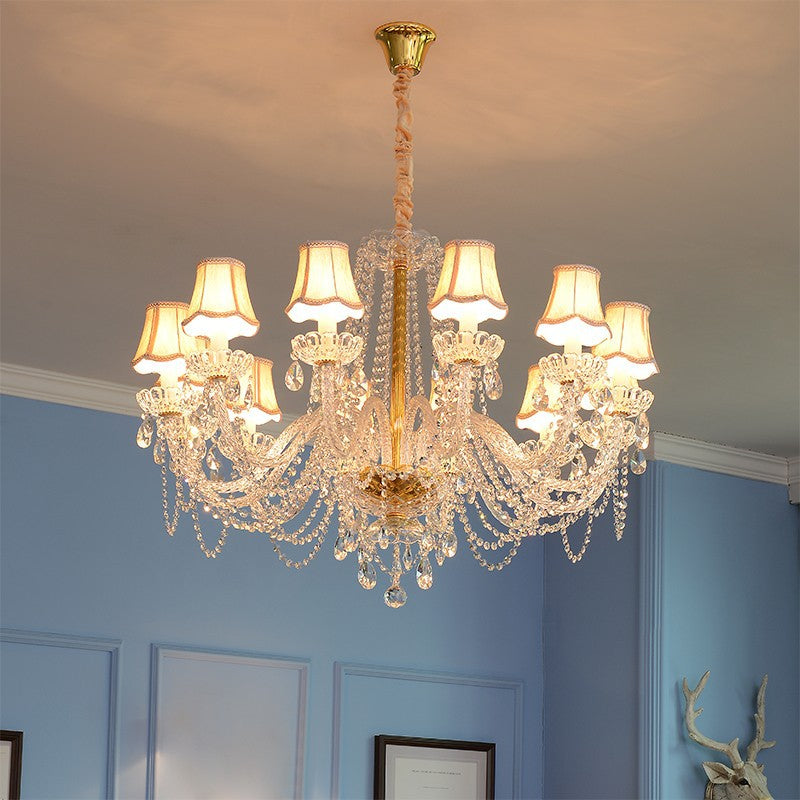 Kristy LED Lustre Cristal Métal Verre Salon Chambre à Coucher