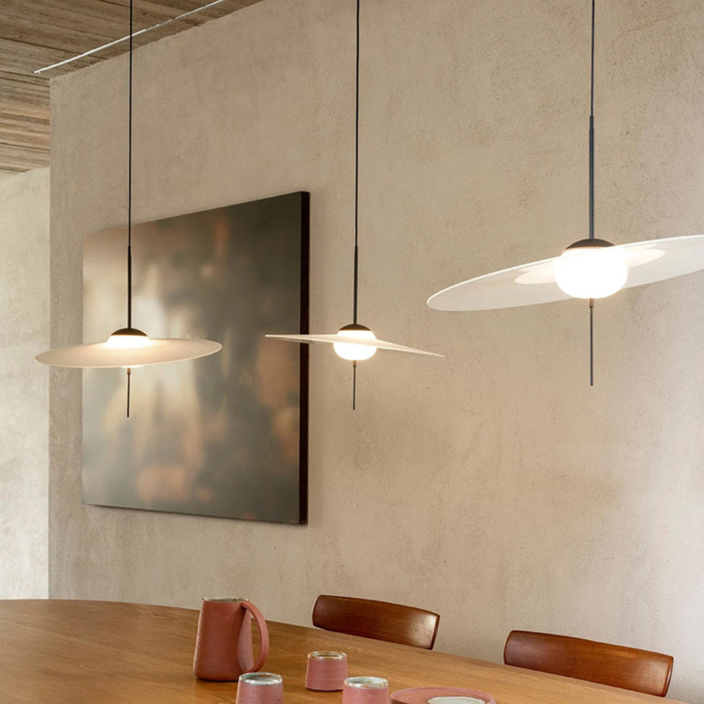 Arisha Suspension Moderne Ronde Verre Métal Salle à Manger - Neutralighting