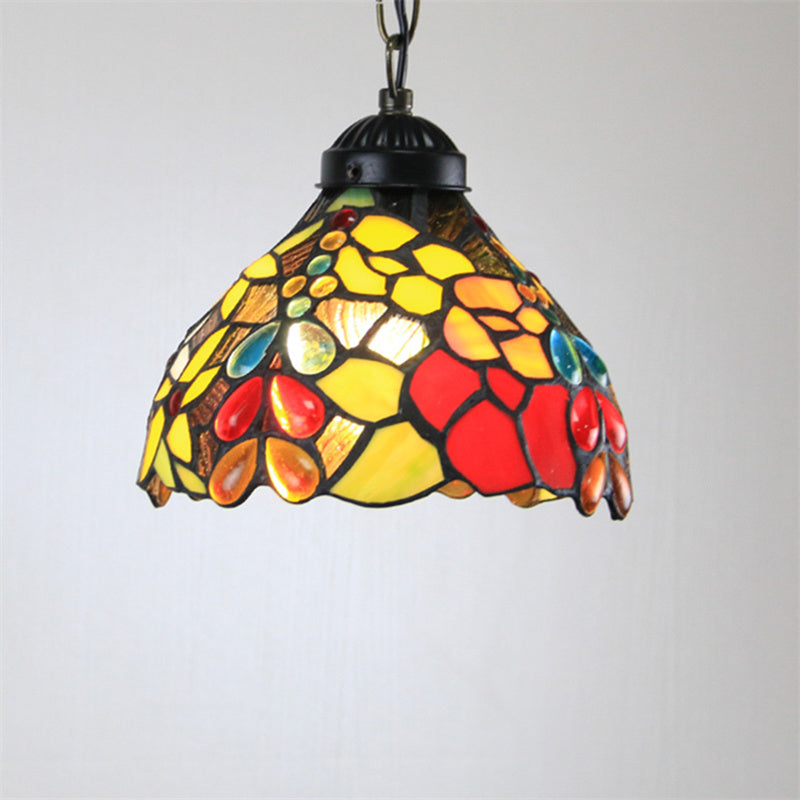 Tiffany Cottage LED Suspension Métal Verre Chambre À Coucher/Salon - Neutralighting