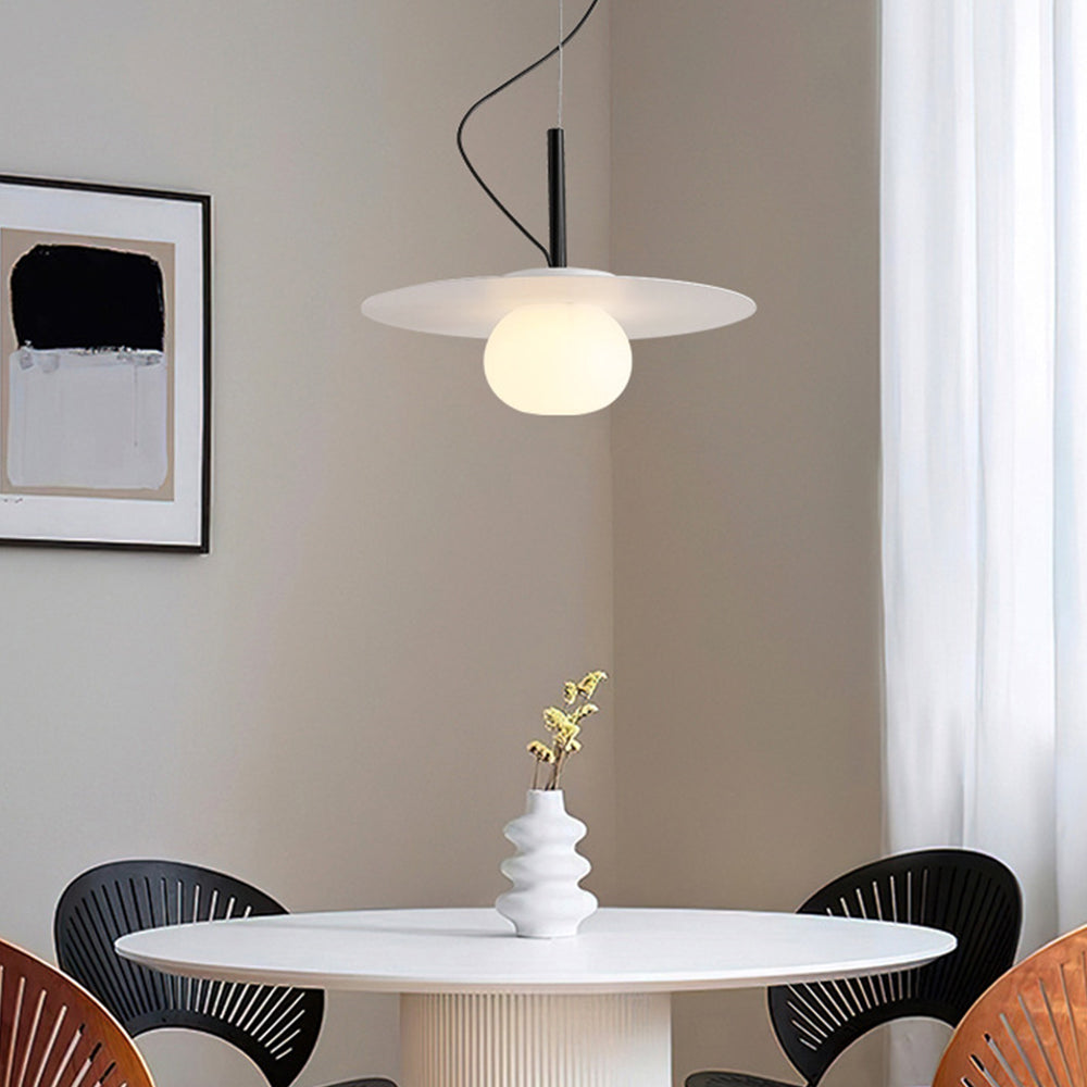 Arisha Suspension Minimaliste Métal Verre Salle à Manger Salle d'étude - Neutralighting