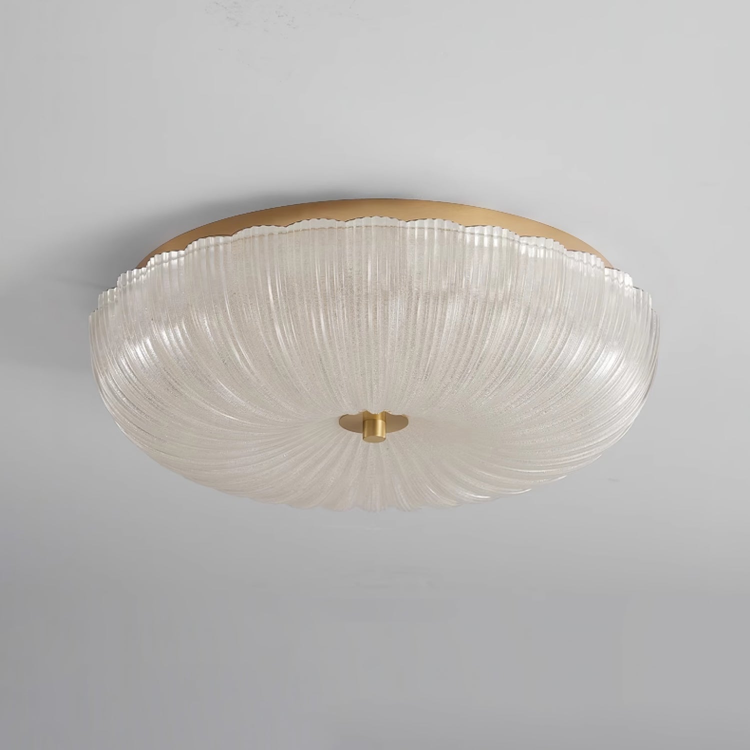 Halo Plafonnier Verre Ondulé