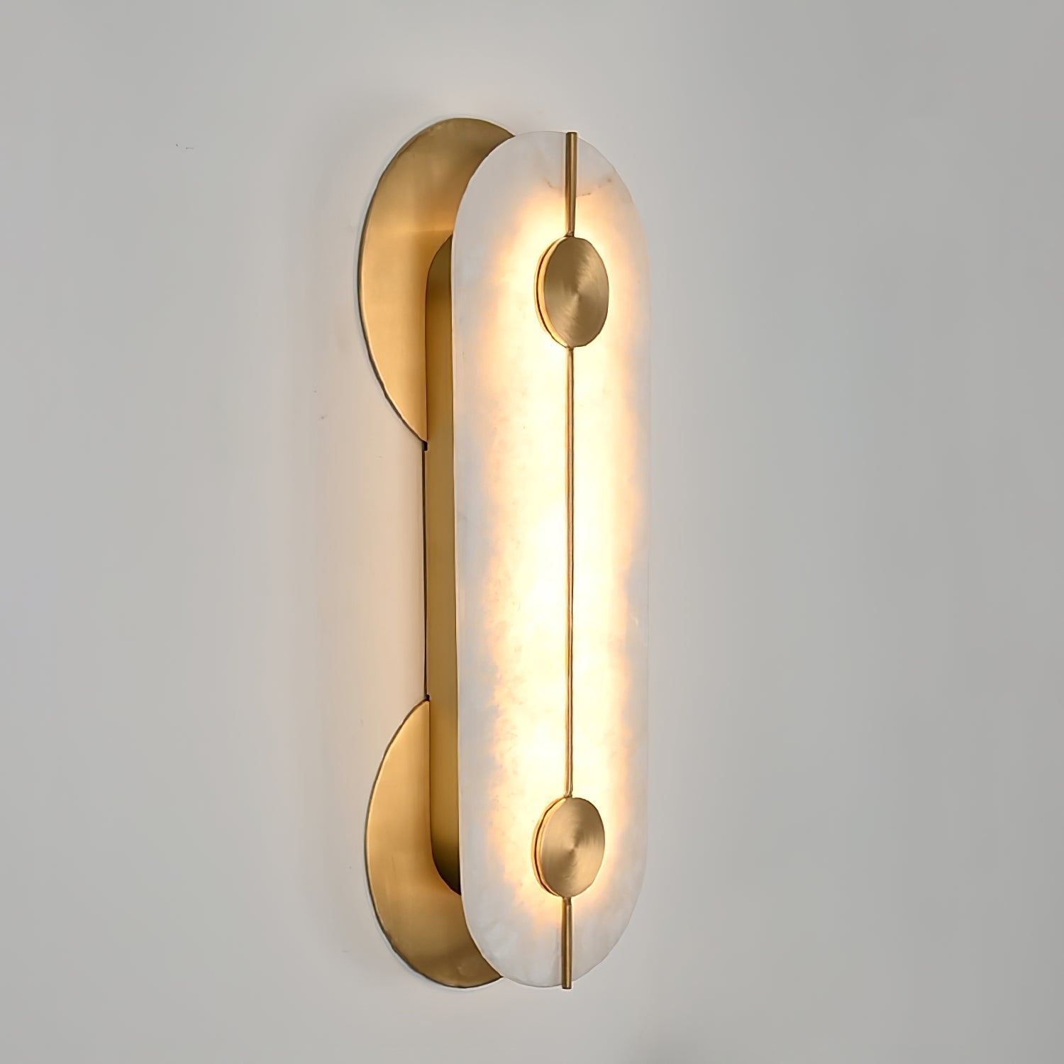 Selene Applique Murale Moderne en Albâtre et Laiton - Neutralighting