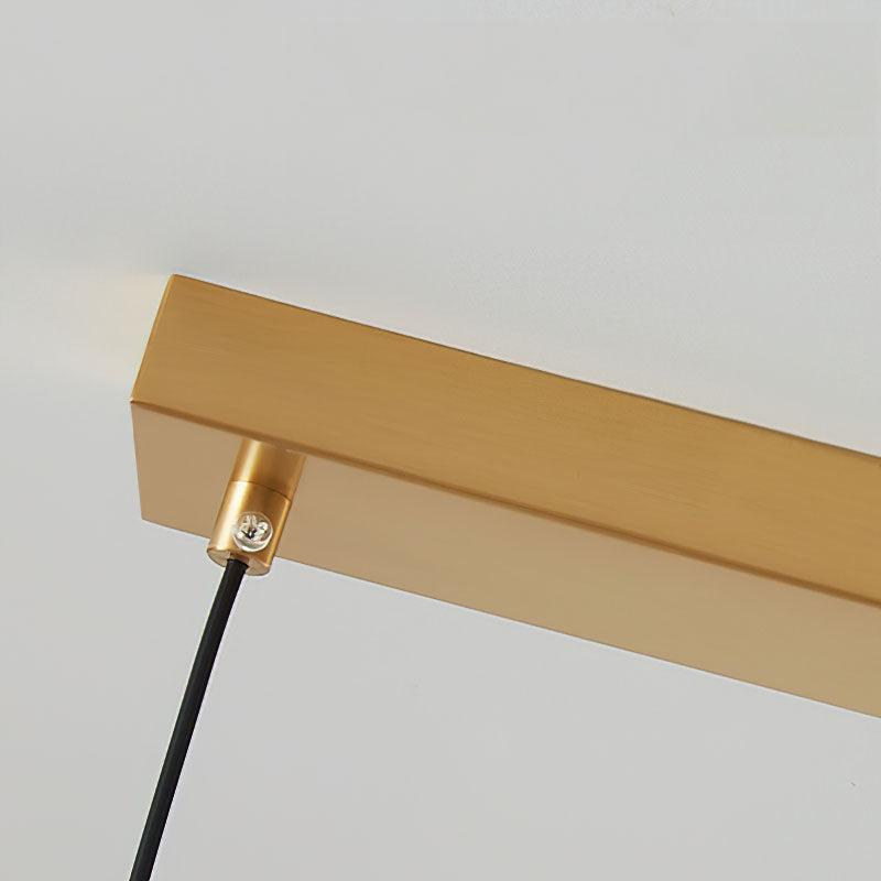 Lustra Chandelier Bol En Verre Octagonal Cuivre Français - Neutralighting