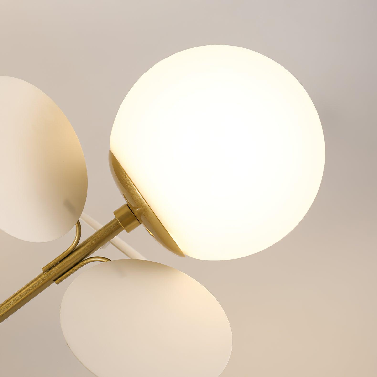 Lustra Chandelier Arbre Blanc Cassé à Huit Abat-jours Ouverts - Neutralighting