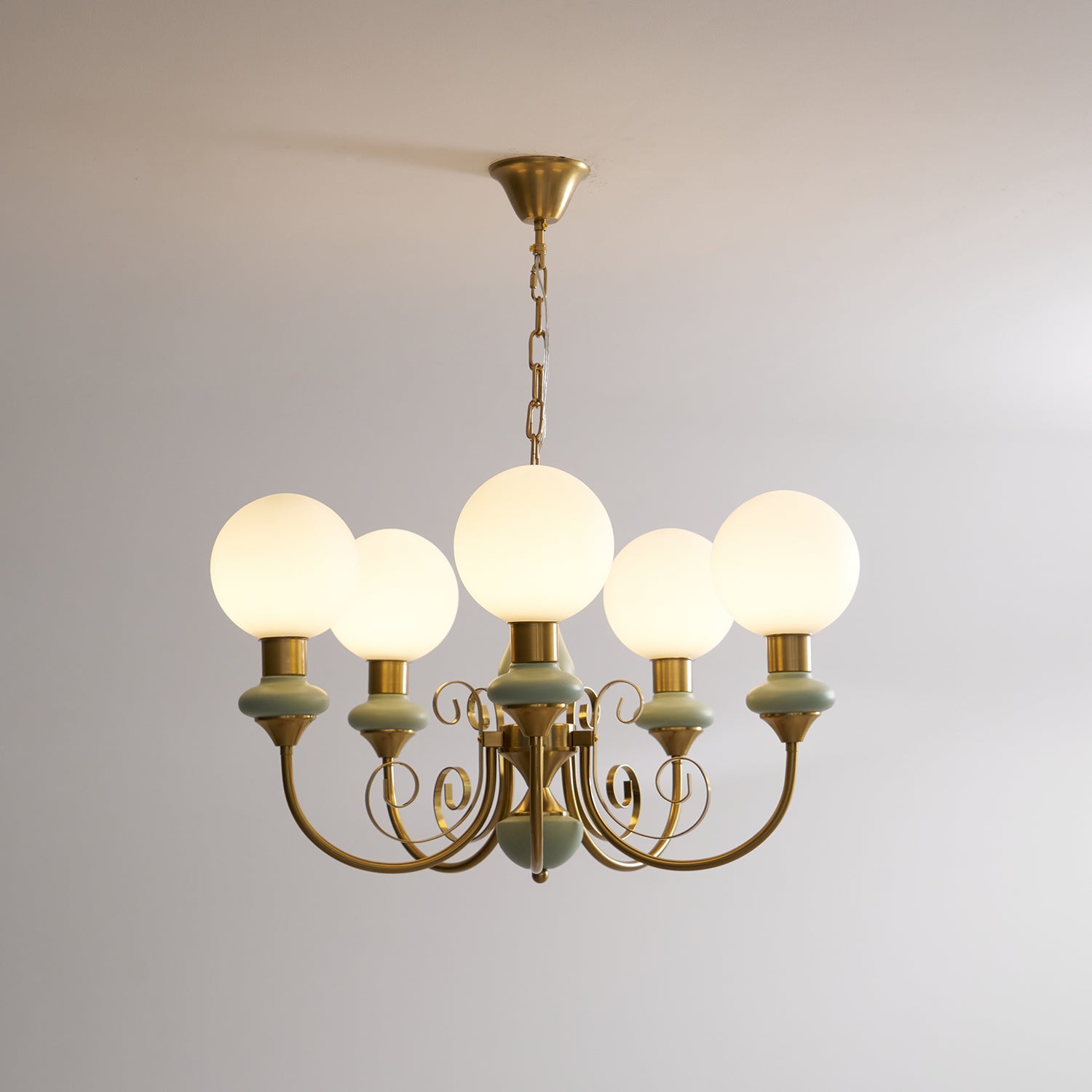 Evsolia Premium Nordic Art Onyx Glass Chandelier - Lamp Copper