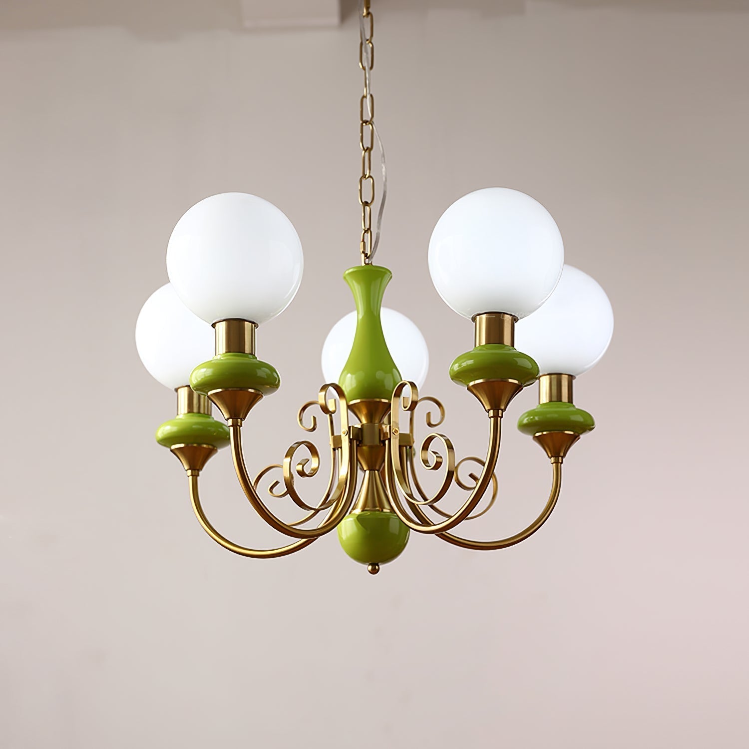 Evsolia Premium Nordic Art Onyx Glass Chandelier - Lamp Copper