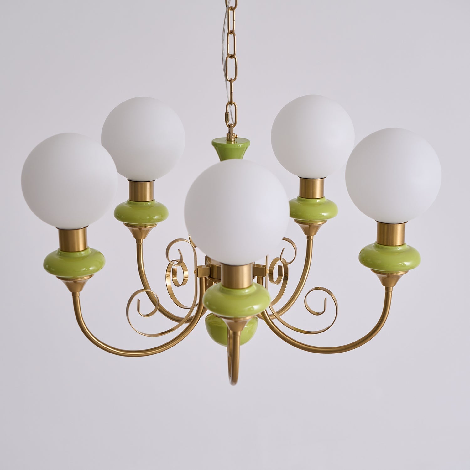Evsolia Premium Nordic Art Onyx Glass Chandelier - Lamp Copper