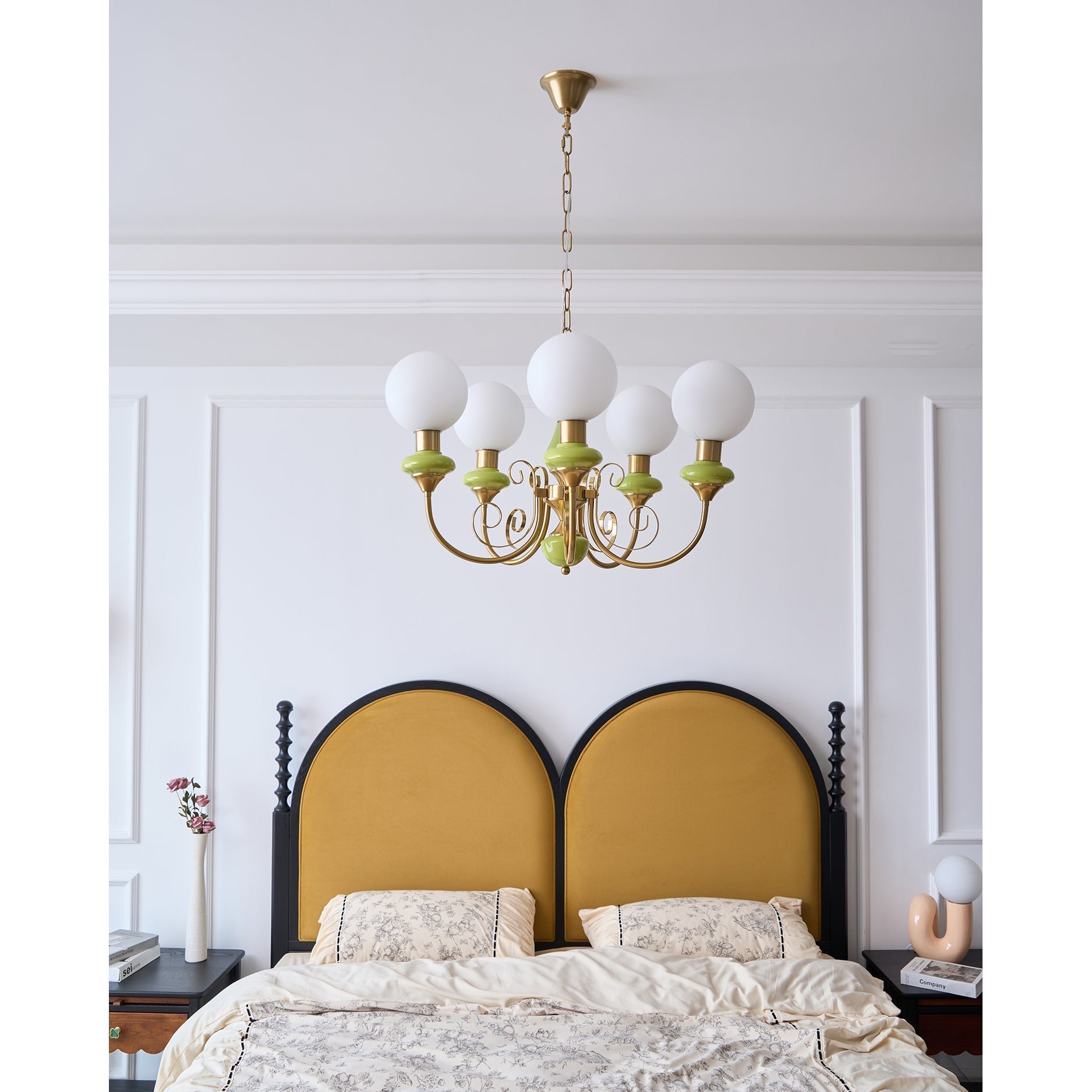 Evsolia Premium Nordic Art Onyx Glass Chandelier - Lamp Copper