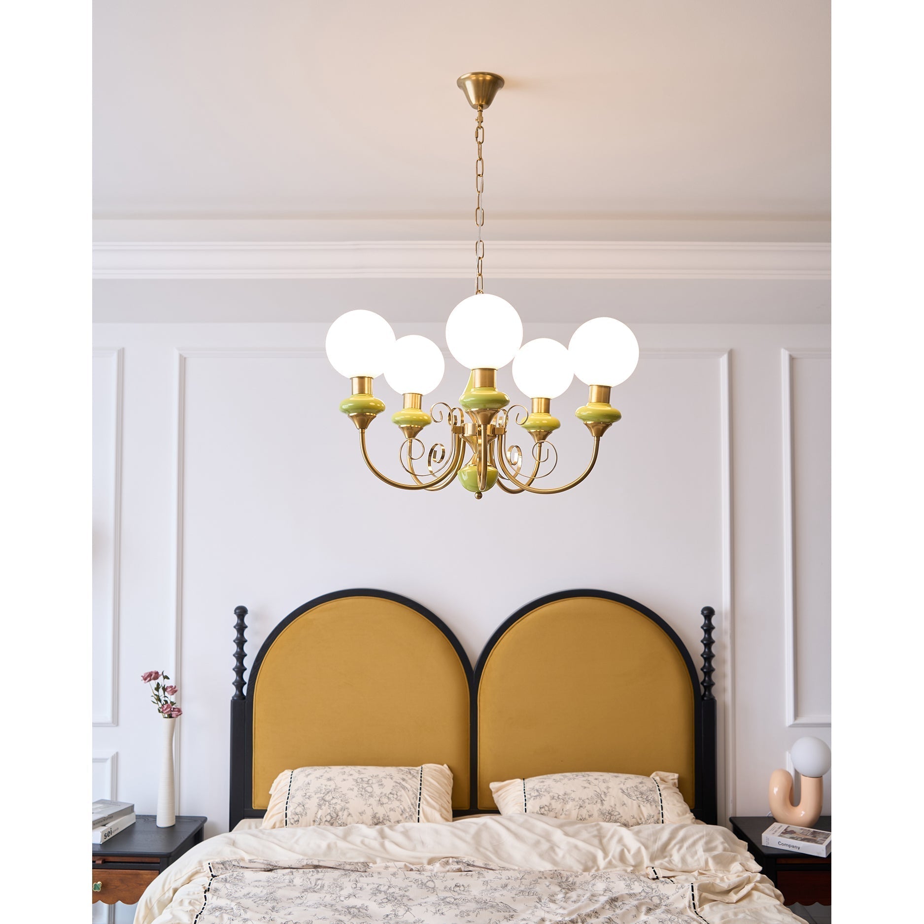 Evsolia Premium Nordic Art Onyx Glass Chandelier - Lamp Copper