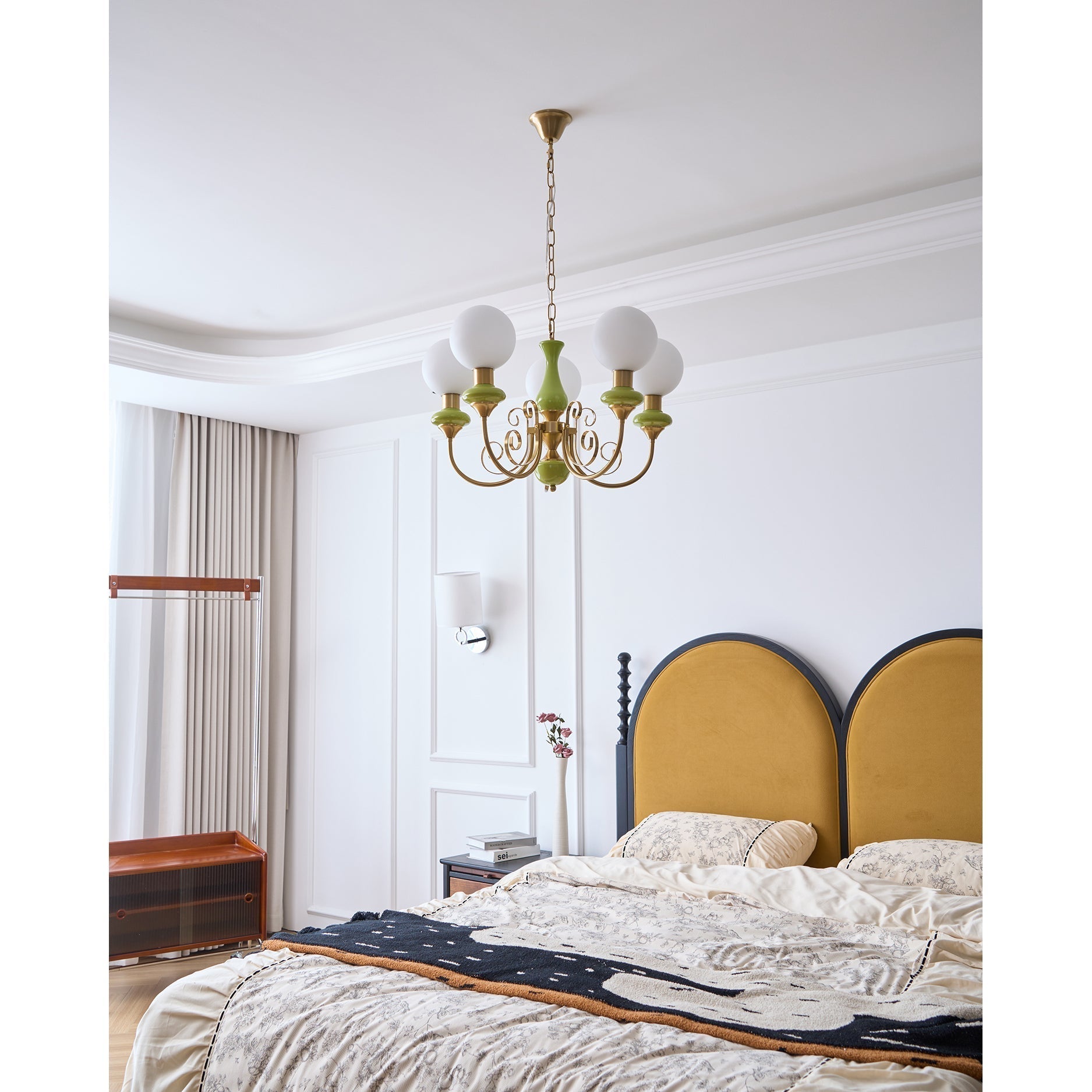 Evsolia Premium Nordic Art Onyx Glass Chandelier - Lamp Copper
