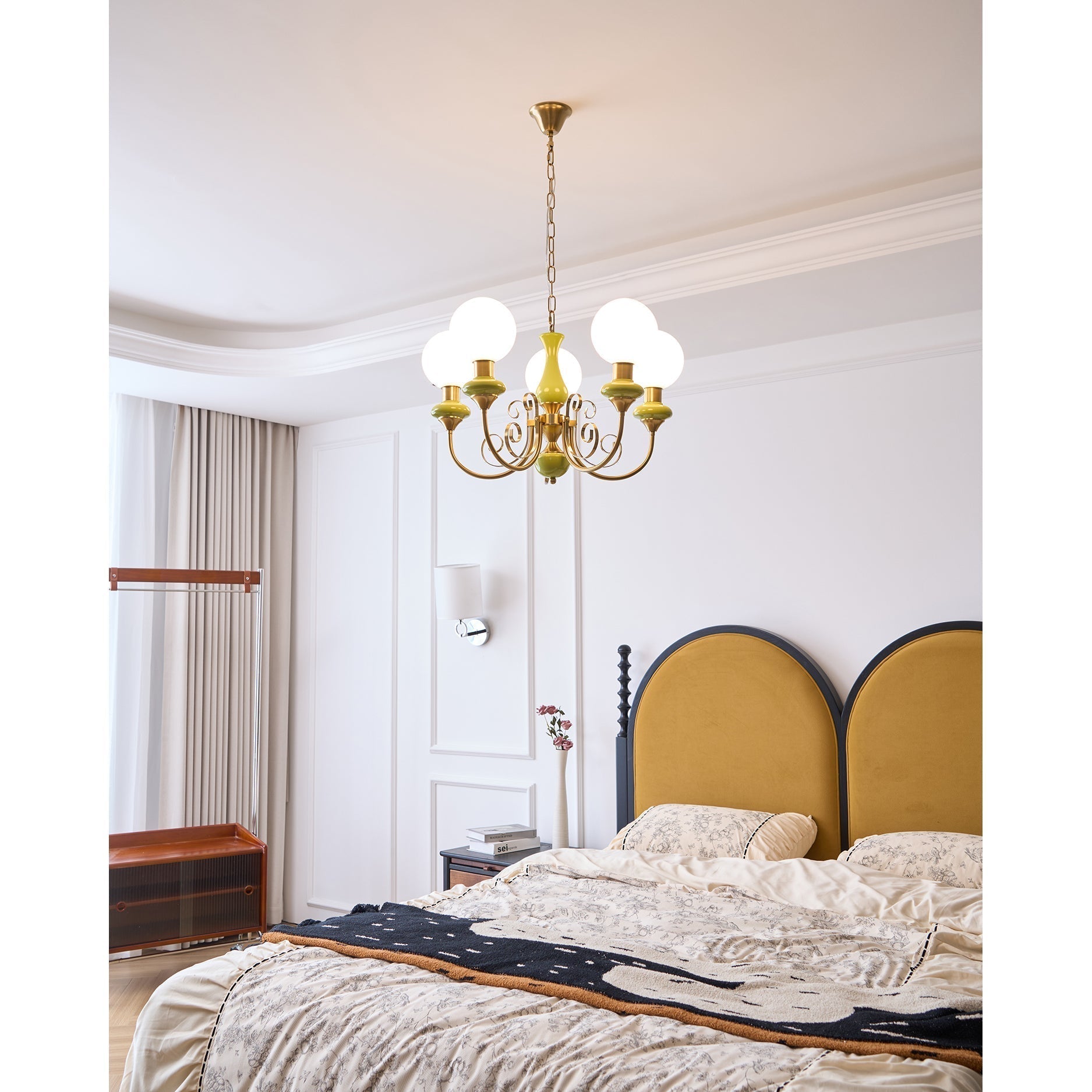 Evsolia Premium Nordic Art Onyx Glass Chandelier - Lamp Copper