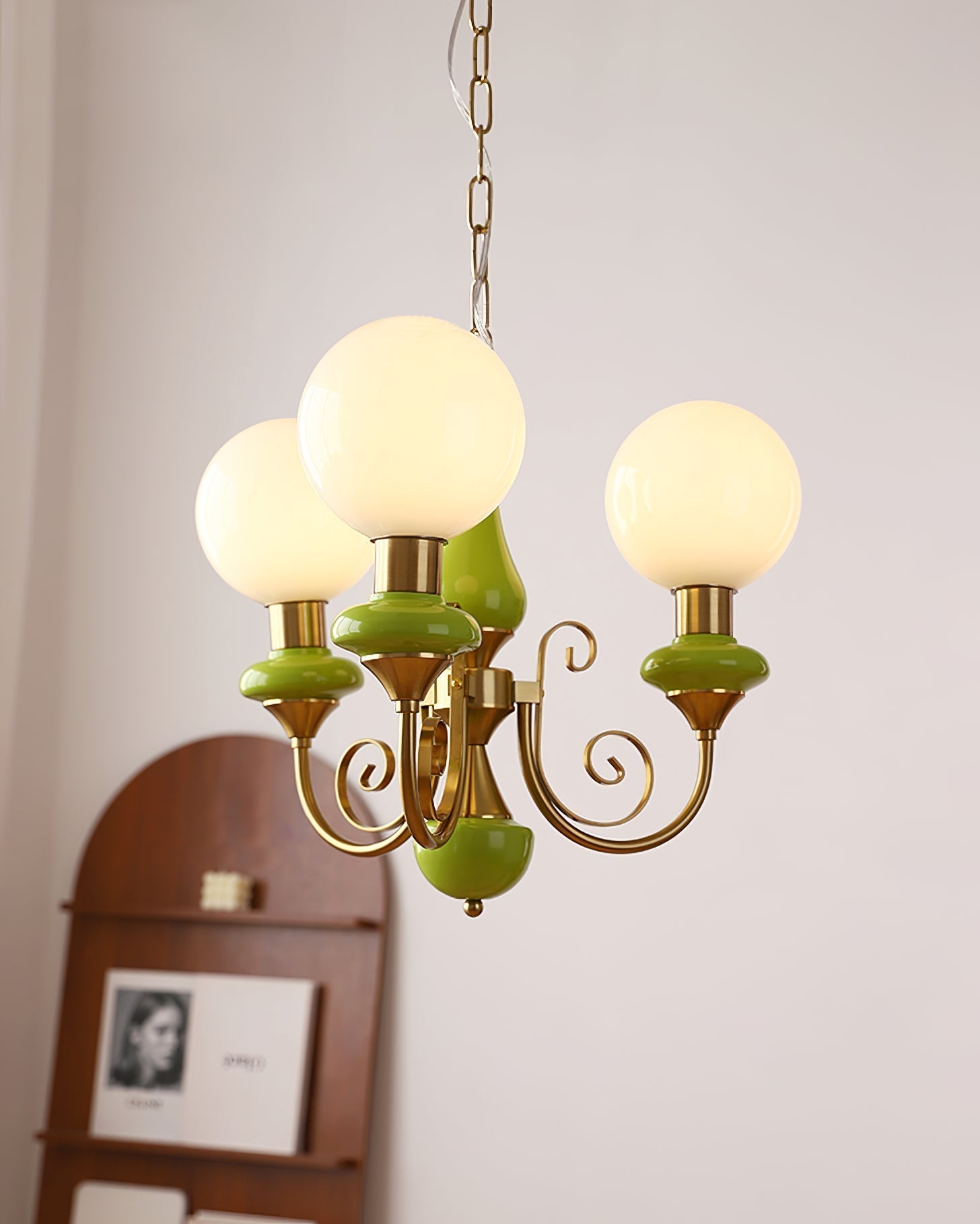 Evsolia Premium Nordic Art Onyx Glass Chandelier - Lamp Copper