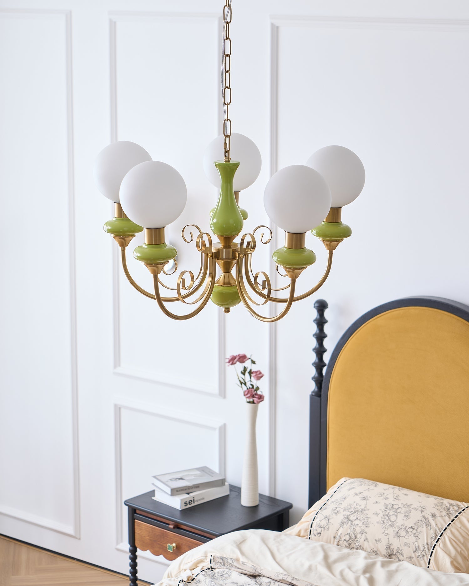 Evsolia Premium Nordic Art Onyx Glass Chandelier - Lamp Copper