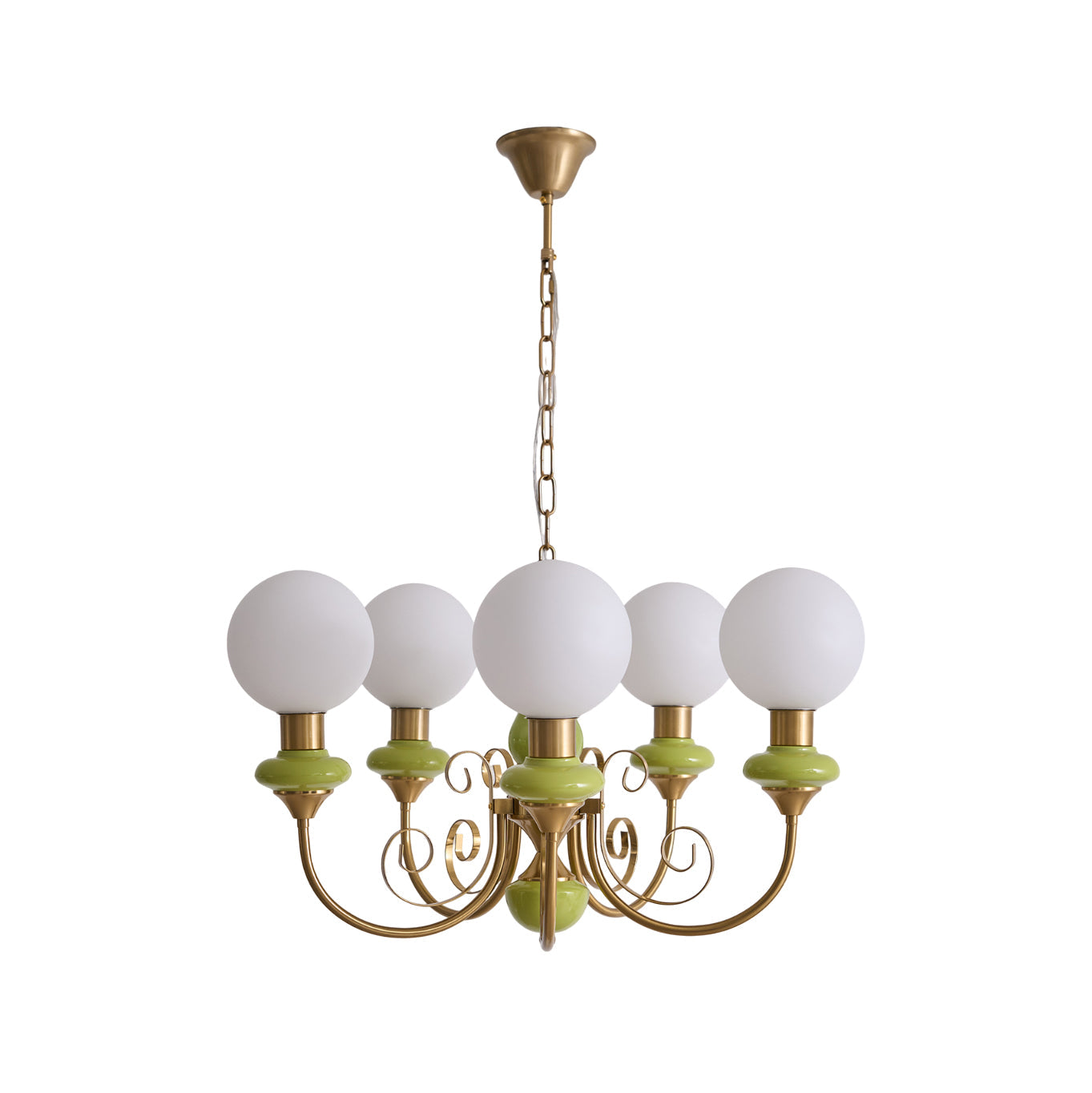 Evsolia Premium Nordic Art Onyx Glass Chandelier - Lamp Copper