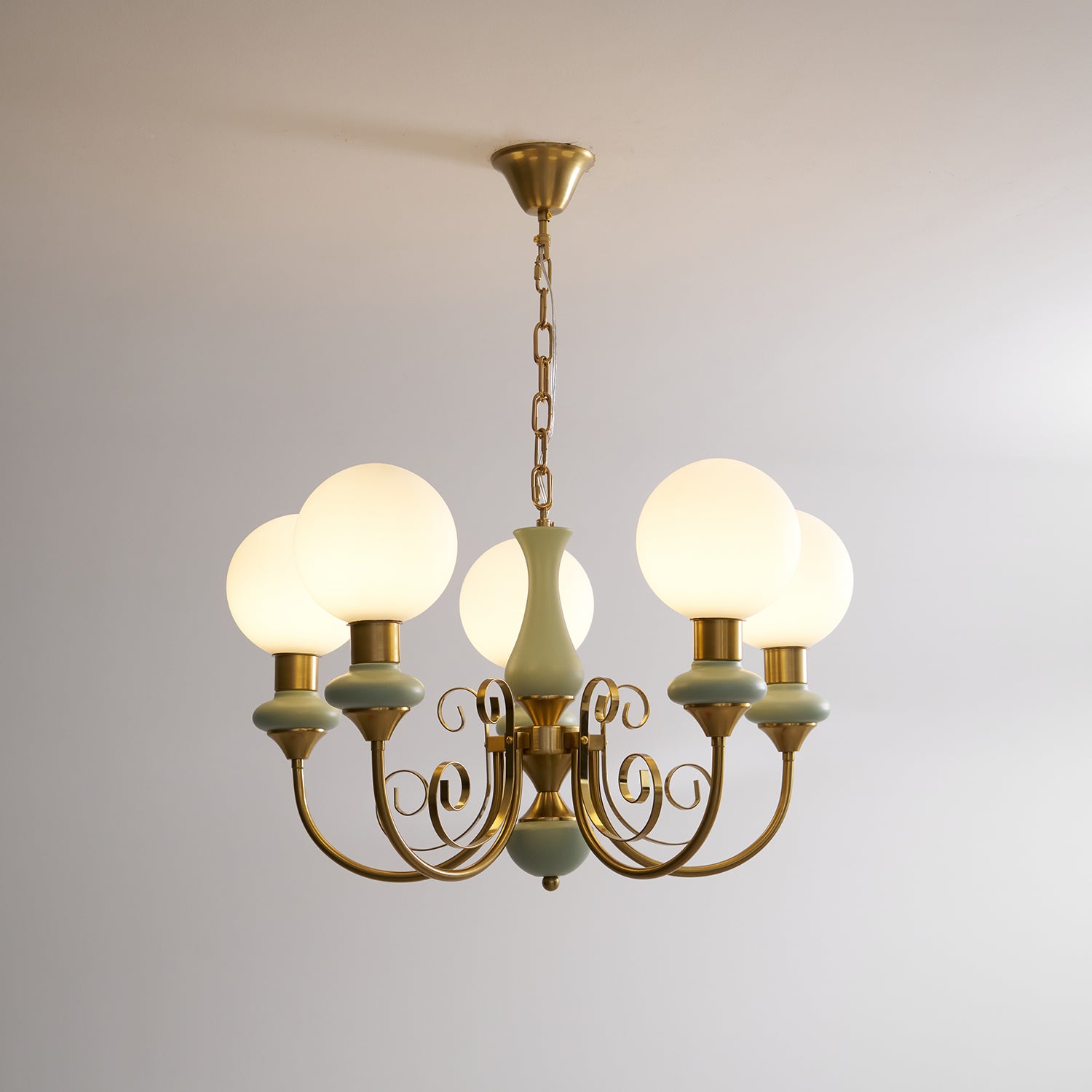 Evsolia Premium Nordic Art Onyx Glass Chandelier - Lamp Copper