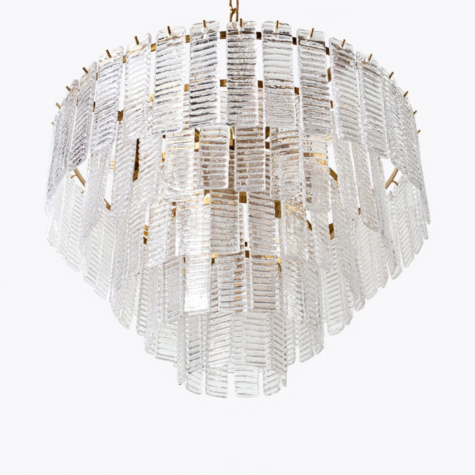 Aurora Chandelier Pink Murano Glass Layered Vintage Luxury - Letslighting