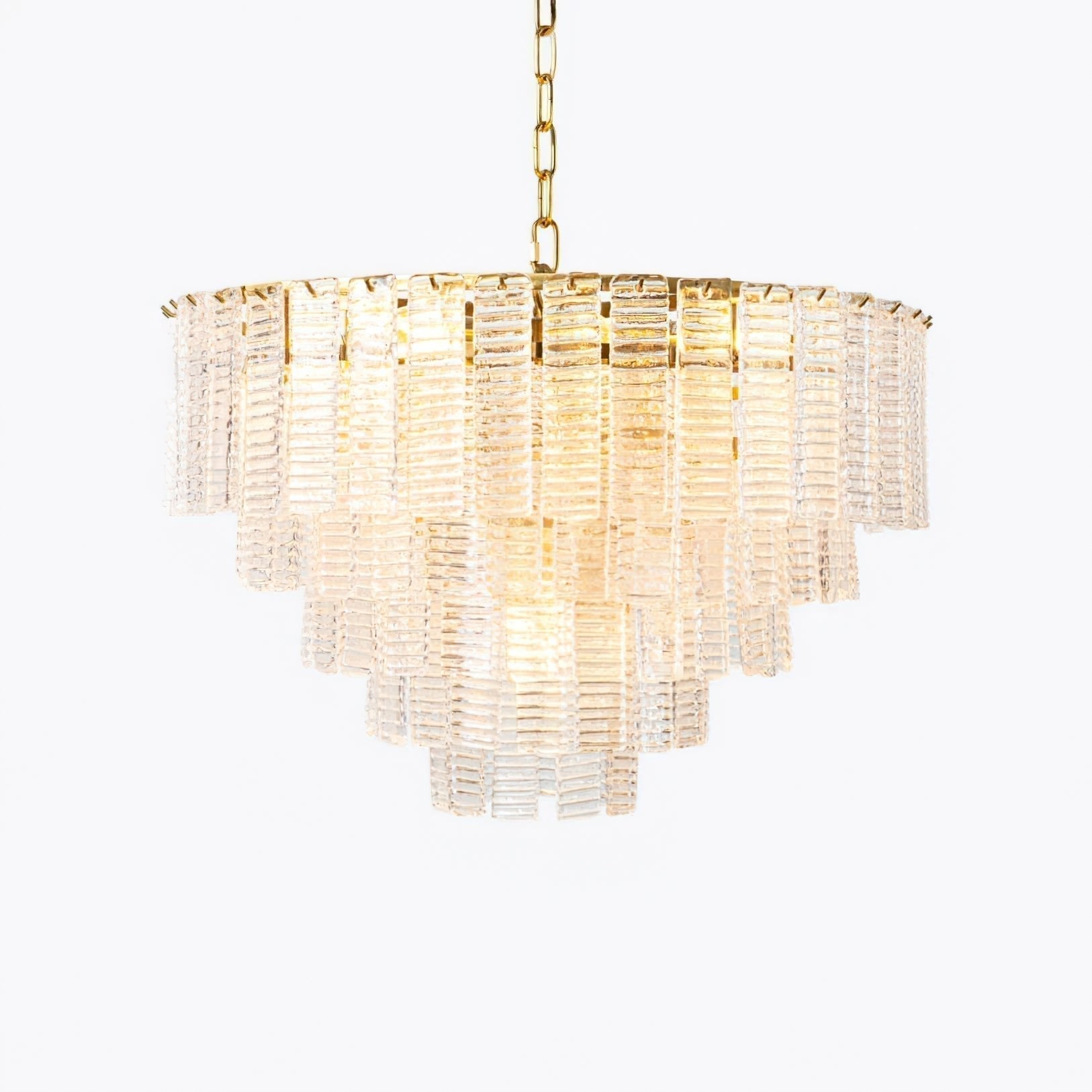 Aurora Chandelier Pink Murano Glass Layered Vintage Luxury - Letslighting