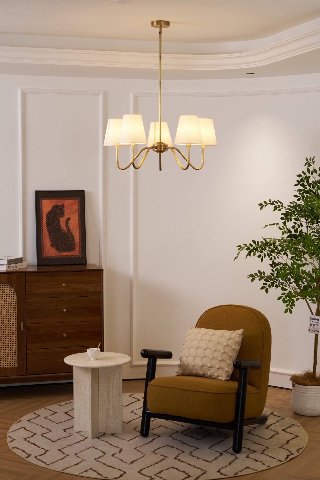 Opaluxe Brass Chandelier - Blowlighting