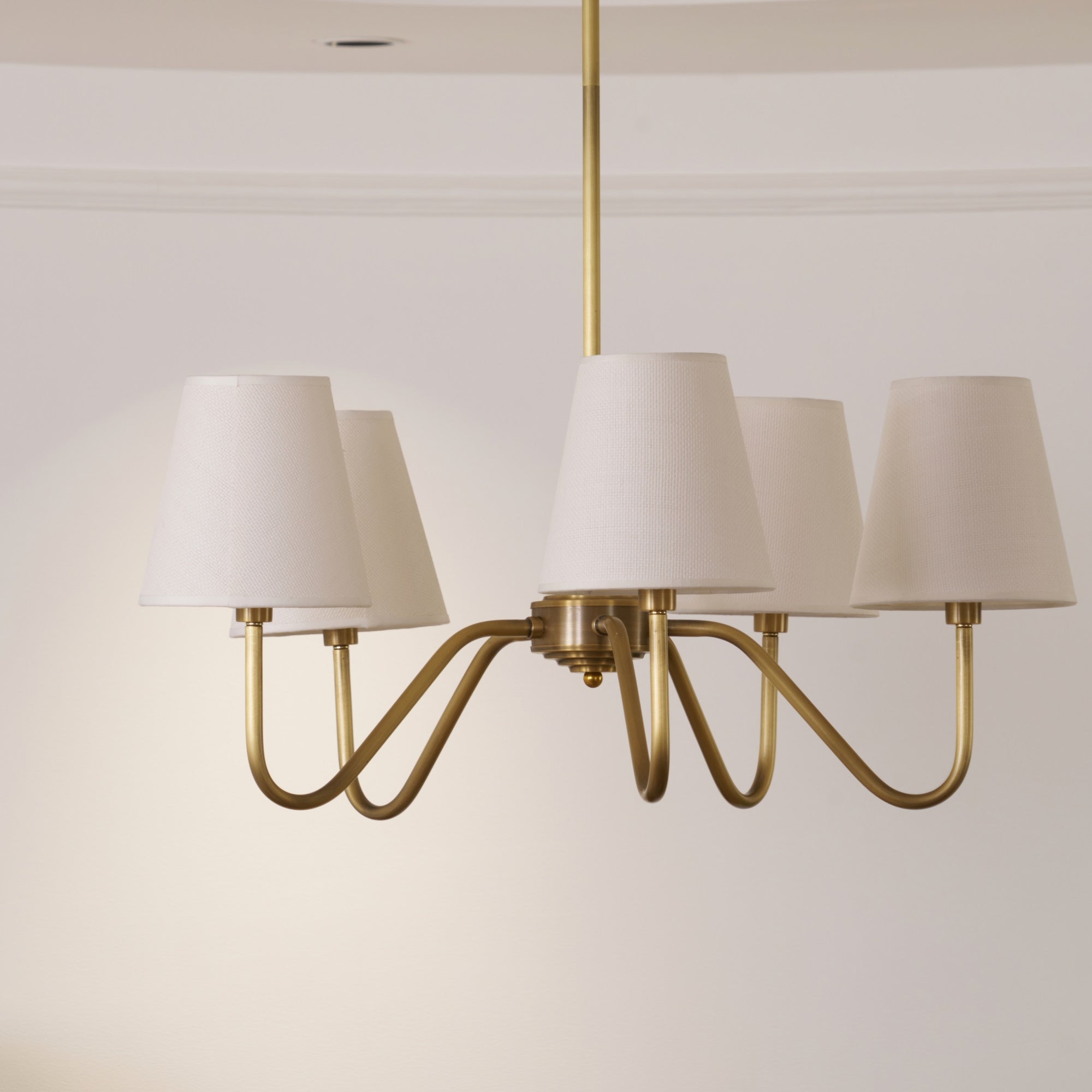 Opaluxe Brass Chandelier - Blowlighting