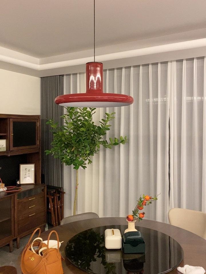 Solara Lampe suspendue cylindrique en aluminium à disque industriel - Neutralighting