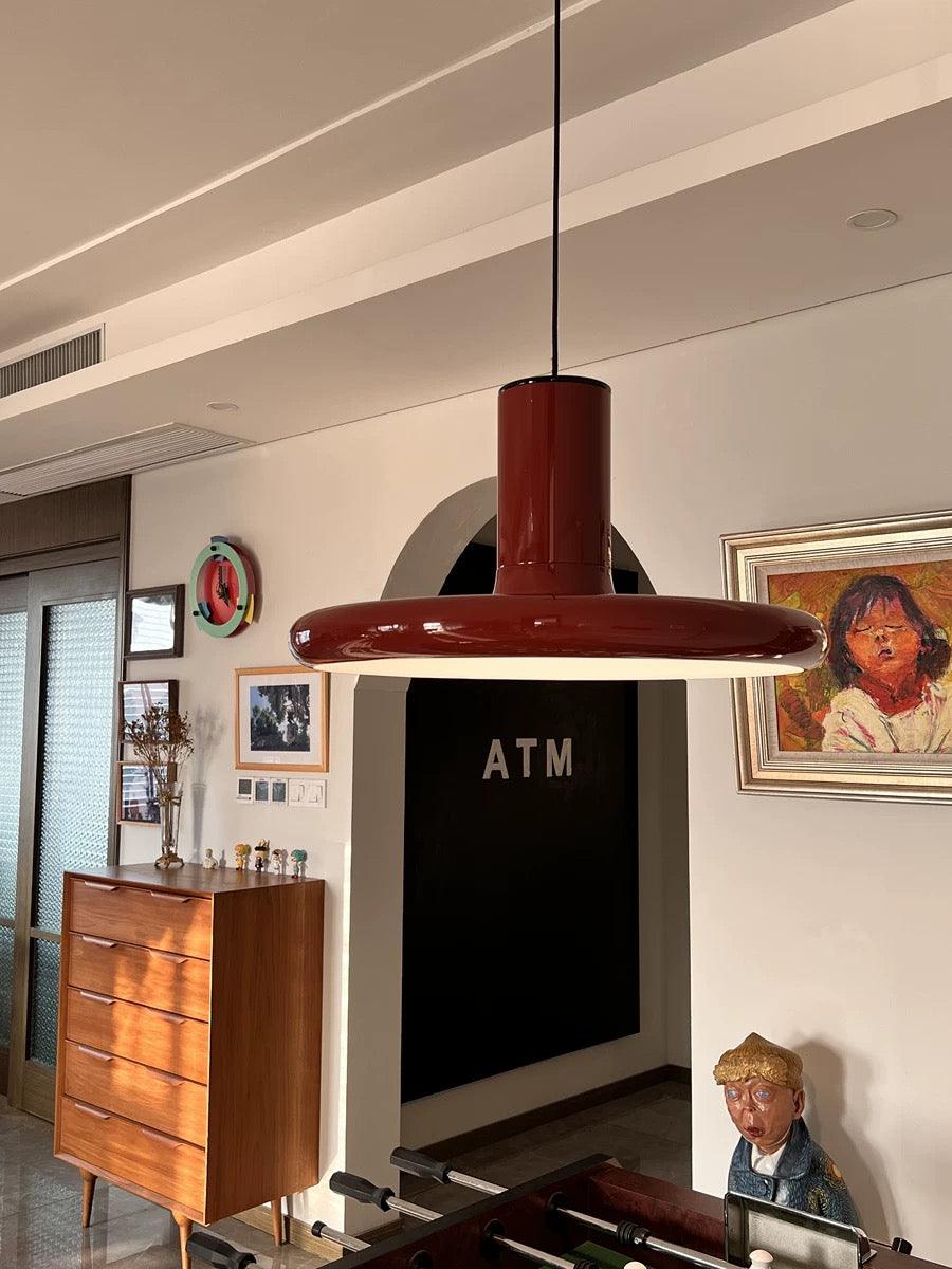 Solara Lampe suspendue cylindrique en aluminium à disque industriel - Neutralighting