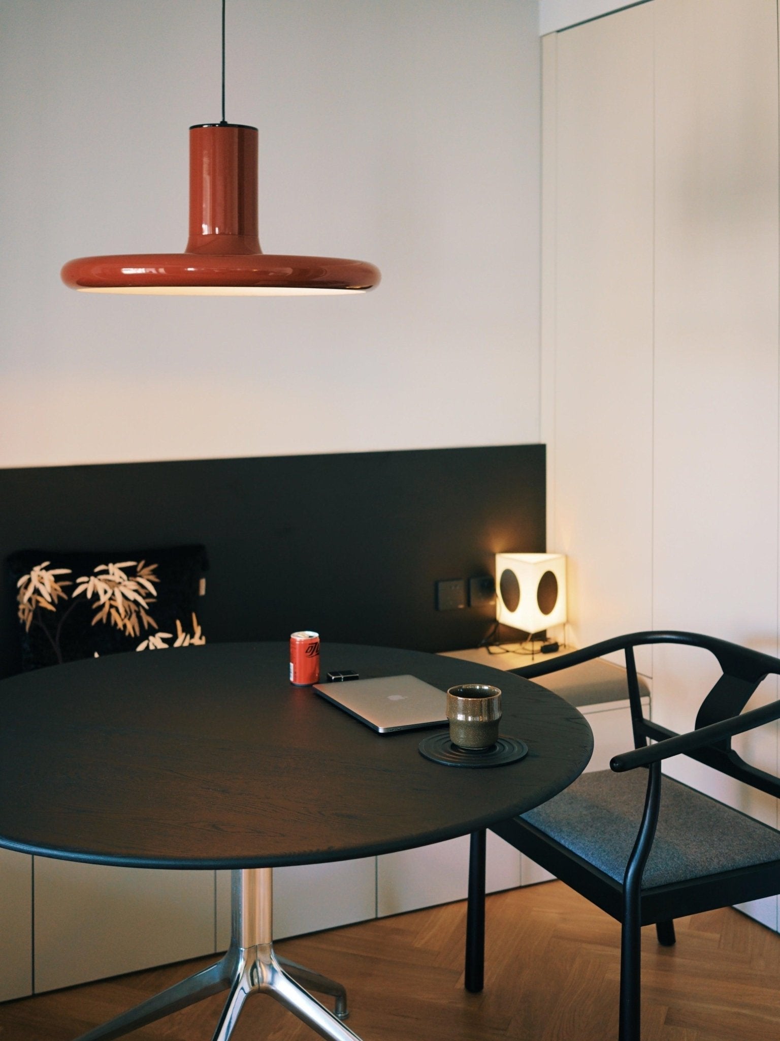 Solara Lampe suspendue cylindrique en aluminium à disque industriel - Neutralighting