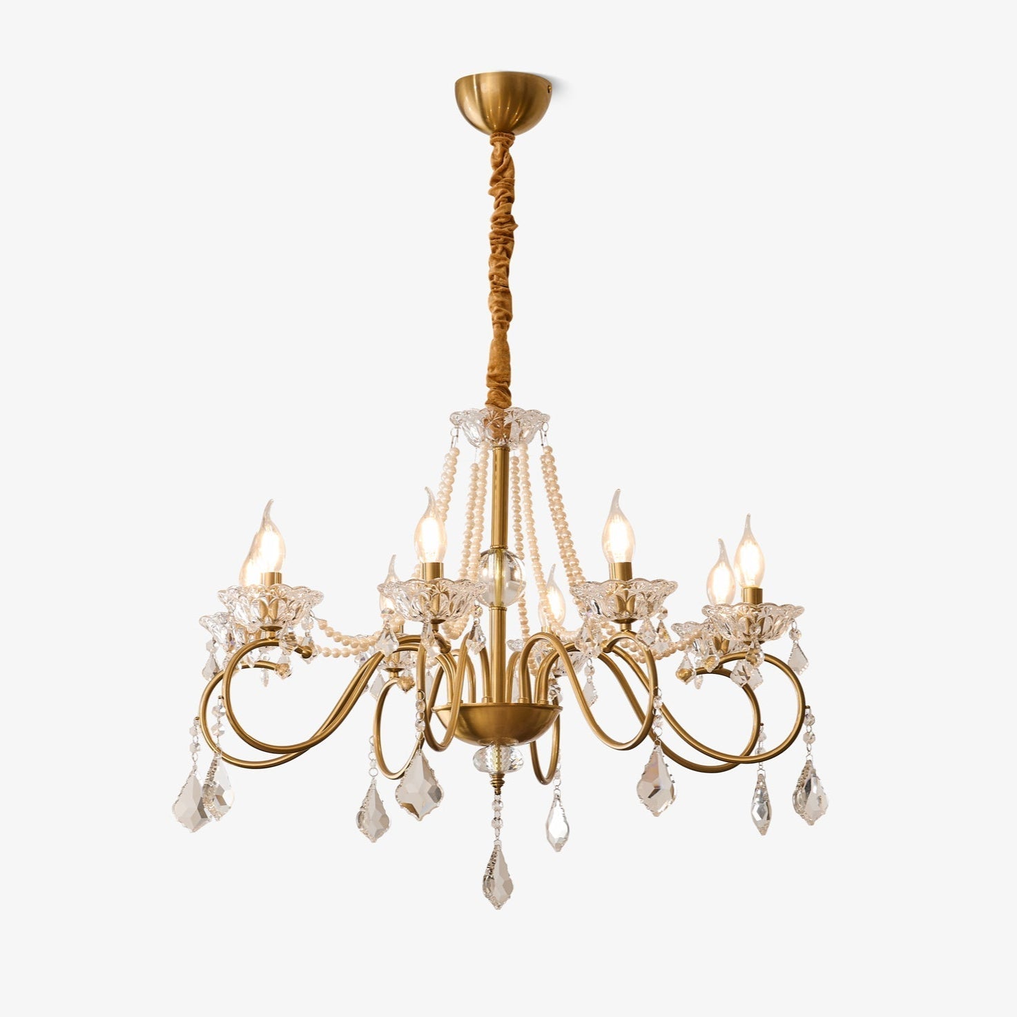 VelaeyraLustre Postmoderne de Luxe en Cristal et Perles - Neutralighting