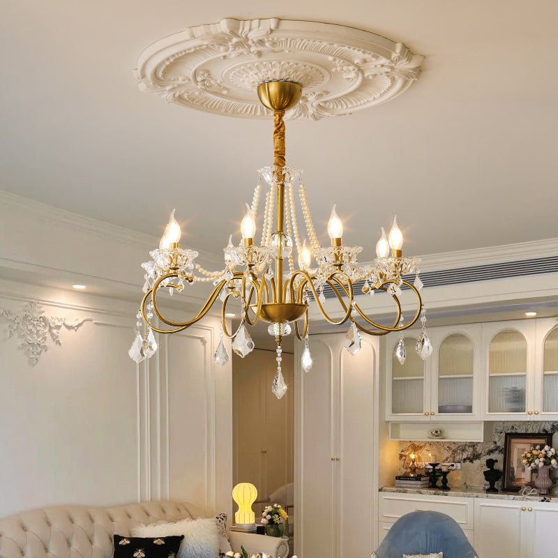 VelaeyraLustre Postmoderne de Luxe en Cristal et Perles - Neutralighting
