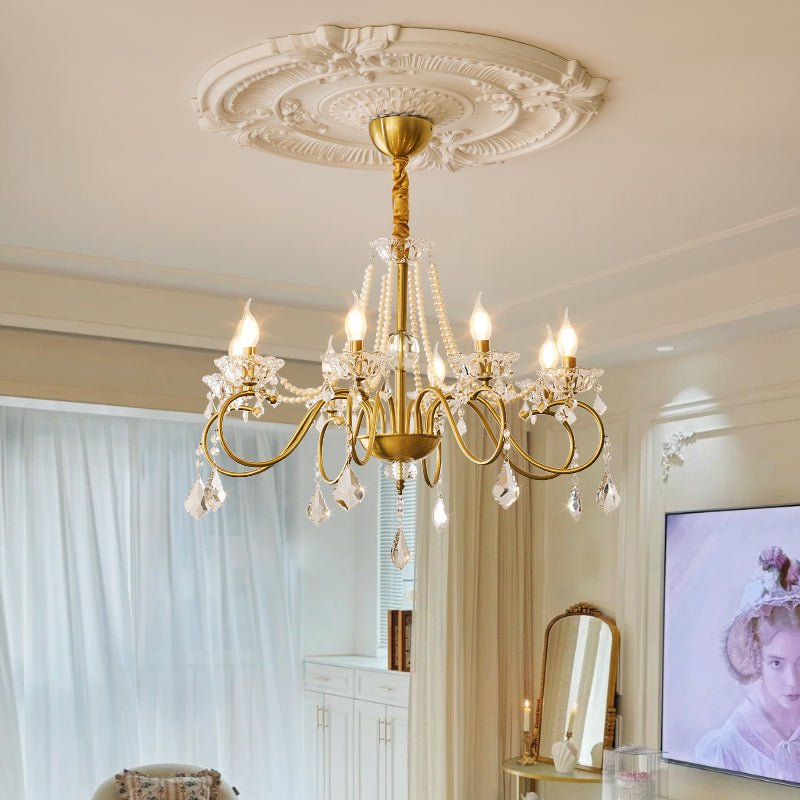 VelaeyraLustre Postmoderne de Luxe en Cristal et Perles - Neutralighting