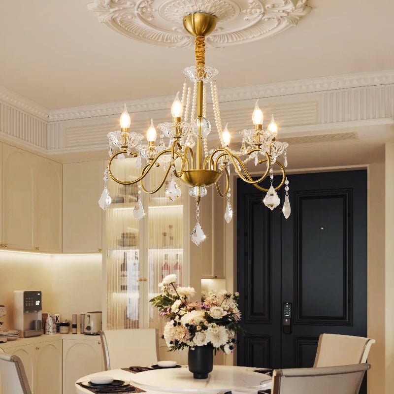 VelaeyraLustre Postmoderne de Luxe en Cristal et Perles - Neutralighting