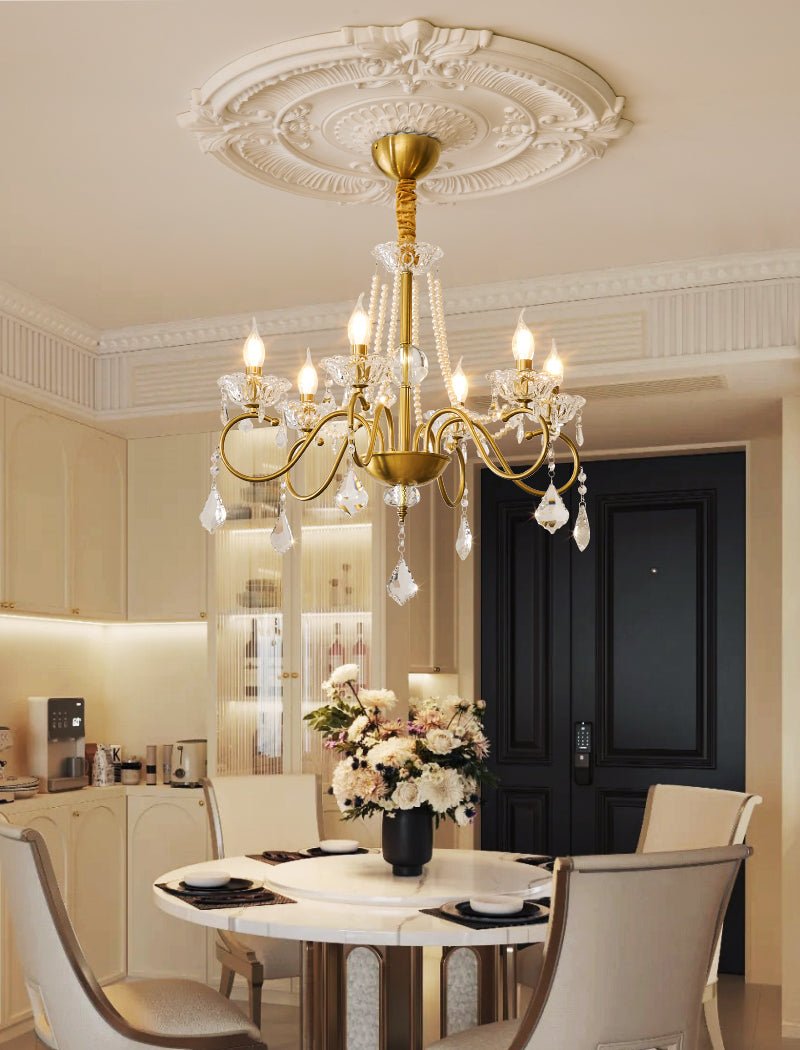 VelaeyraLustre Postmoderne de Luxe en Cristal et Perles - Neutralighting