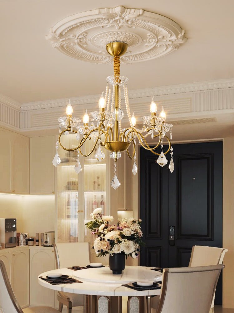 VelaeyraLustre Postmoderne de Luxe en Cristal et Perles - Neutralighting
