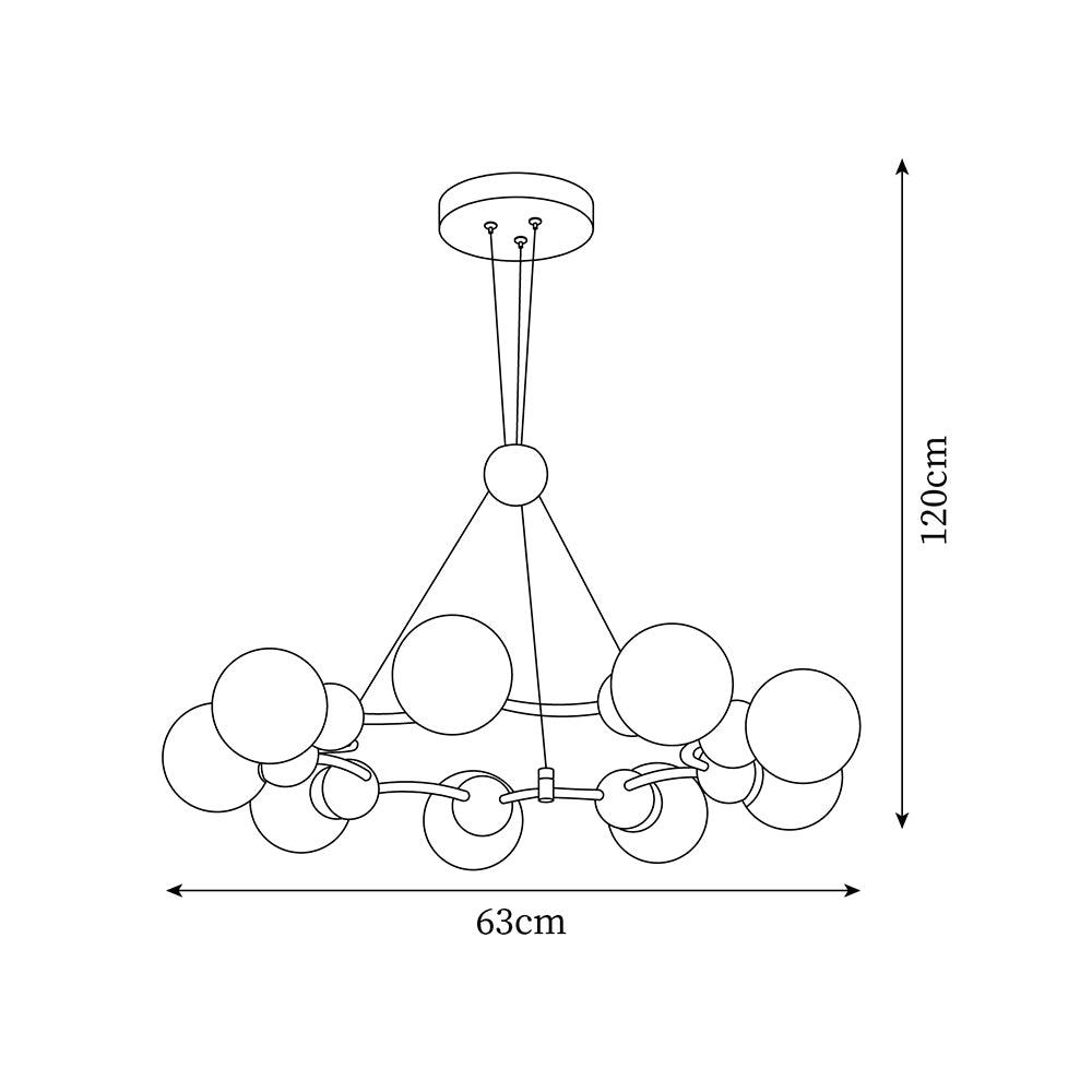 Vetro Chandelier Métallique Moderne - Neutralighting