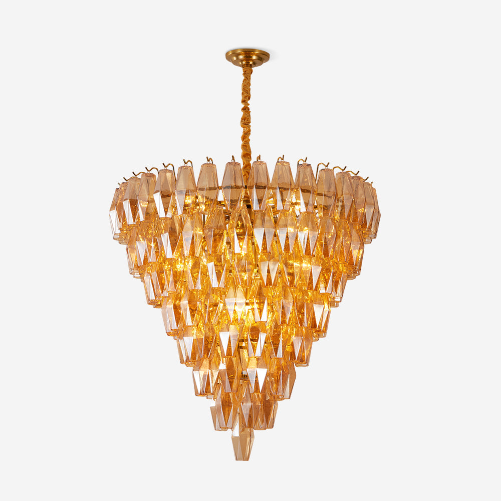 Orinelle Lustre Cascade en Verre Luxueux - Neutralighting