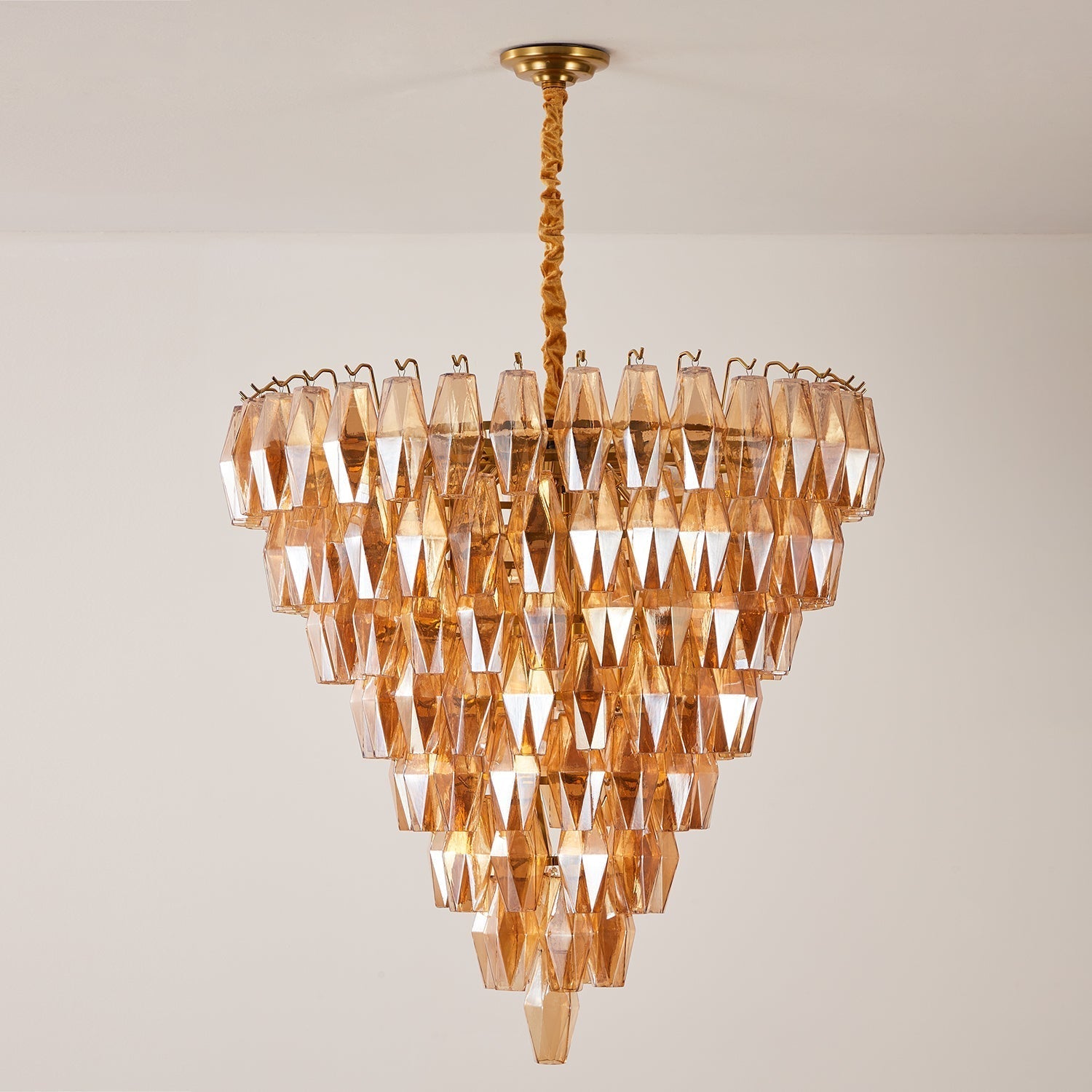 Orinelle Lustre Cascade en Verre Luxueux - Neutralighting