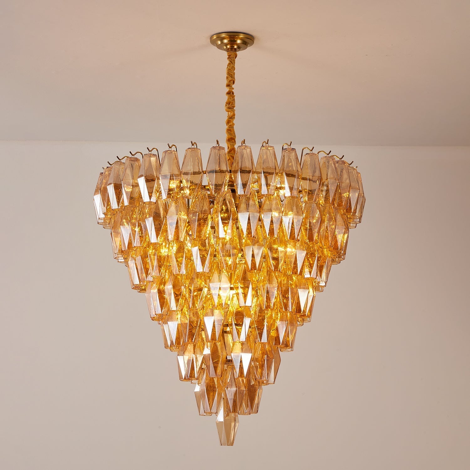 Orinelle Lustre Cascade en Verre Luxueux - Neutralighting