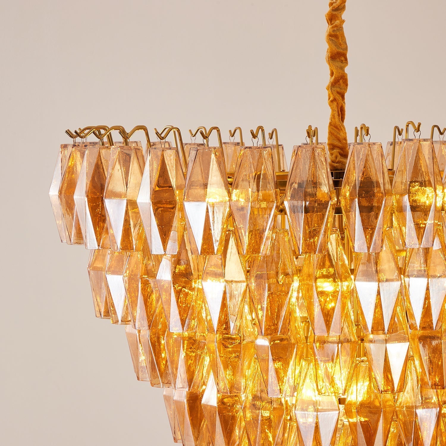Orinelle Lustre Cascade en Verre Luxueux - Neutralighting